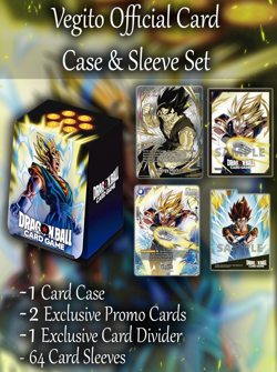 Dragon Ball Fusion World Card Case & Sleeves Set Vegito Promo Cards Sealed - Image 1