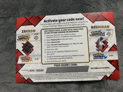 Reshiram Zekrom Pokemon Ultra Sun Moon 2018 Target Event Code Card (EXPIRED) - Image 3