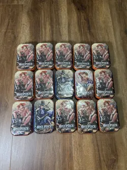 *SEALED* ONE PIECE CARD GAME - Mini TIN PACK Tins Set OP-13 VOL. 2 LOT OF 15 - Image 1