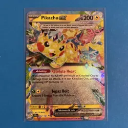Pokemon Card Pikachu EX 057/191 Surging Sparks Double Rare Near Mint - Image 1