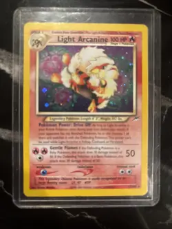 Pokemon Cards: Neo Destiny Rare Holo: Light Arcanine 12/105 Condition LP - Image 1