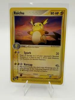 Pokemon Raichu 80 HP Rare Card EX Team Magma vs Team Aqua 13/95 Regular English - Image 1