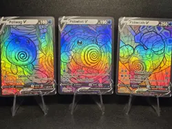 Poliwag, Poliwhirl, & Poliwrath CUSTOM Stained Glass Holo Cards -Dissplay Only - Image 1
