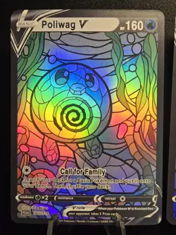 Poliwag, Poliwhirl, & Poliwrath CUSTOM Stained Glass Holo Cards -Dissplay Only - Image 3