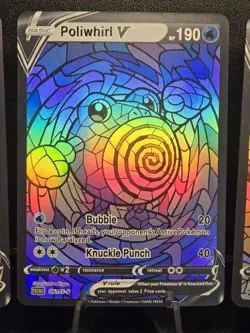 Poliwag, Poliwhirl, & Poliwrath CUSTOM Stained Glass Holo Cards -Dissplay Only - Image 4