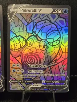 Poliwag, Poliwhirl, & Poliwrath CUSTOM Stained Glass Holo Cards -Dissplay Only - Image 5