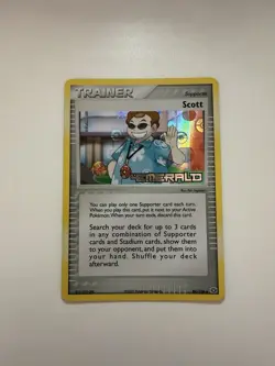 Pokemon TCG Trainer Scott 84/106 EX Emerald Stamped Holo - Image 1