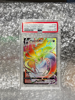 PSA 10 GEM MINT 2020 SWSH REBEL CLASH MALAMAR VMAX 198/192 SECRET RARE - Image 1