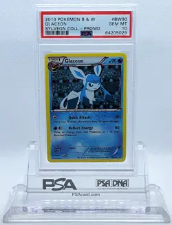 POKEMON XY BLACK STAR PROMO GLACEON #BW90 HOLO PSA 10 GEM MINT #64205029 POP 8 - Image 2