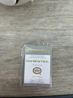 Pokemon 1999 23k Gold Plated Mewtwo Trading Card Ball Burger King Promo COA 150 - Image 4
