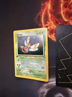 Yanma 17/75 Holo 1st Edition 🌀Swirl🌀English Pokemon Neo Discovery 307🔥MP🔥 - Image 3