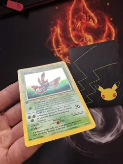 Yanma 17/75 Holo 1st Edition 🌀Swirl🌀English Pokemon Neo Discovery 307🔥MP🔥 - Image 4