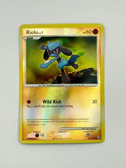Riolu 61/130 Reverse Holo Diamond & Pearl Base Set Pokemon TCG LP 2007 - Image 1