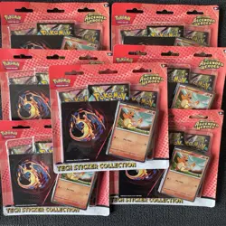 Pokemon Ascended Heroes Tech Sticker Collection X14 Lot Charmander & Ghastly - Image 2
