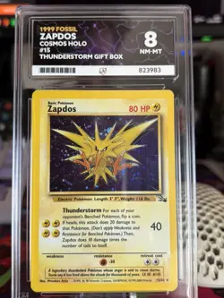 ACE 8 - Zapdos 15/62 Fossil Holo Rare Cosmos Thunderstorm Pokemon TCG 1999 MINT - Image 1