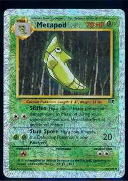 Pokemon LEGENDARY COLLECTION - #54/110 Metapod - Reverse Holo - ENG - Damaged - Image 1