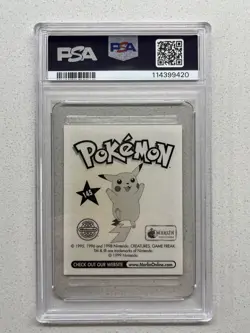 1999 MERLIN POKEMON #145 ZAPDOS PSA 4 - Image 2