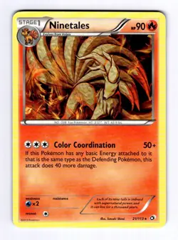 Ninetales Legendary Treasures #21 (2013) Rare NM Pokemon - Image 1