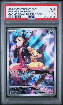 Marnie's Morpeko Marnie Rival Battle Deck Pokemon Black Star Promo 206 PSA 9 - Image 1