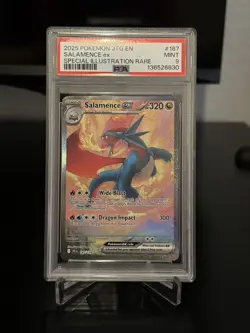 2025 POKEMON JTG EN-JOURNEY TOGETHER #187 SALAMENCE EX PSA 9 - Image 1