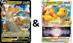 Pokemon GO Dragonite V & VSTAR SWSH235 & SWSH236 BOTH Holo Promos NM/M Condition - Image 1