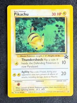 PIKACHU Black Star Promo POKEMON 27 Non-Holo 2000 - Image 2
