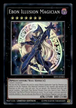 Ebon Illusion Magician SHV1-ENSE1 Super Rare Yu-Gi-Oh LP - Image 1