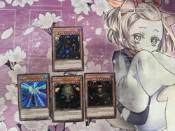 Yugioh Secret Rare Gate Guardian + Kazejin + Suijin + Sanga 4 Card Set SGX2 - Image 1