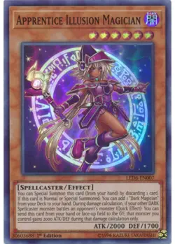 Yugioh - Apprentice Illusion Magician (Super Rare) (1st Edition) - LED6-EN007 P - Image 1