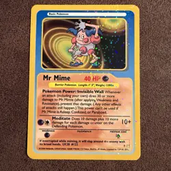 Mr Mime Funskool 2004 Pokemon Card H11 Vintage RARE - NM holo - Image 1