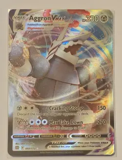 Aggron VMAX 097/172 Brilliant Stars Holo Pokemon TCG & Bonus Card - Image 2