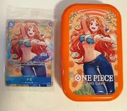 🔥Nami P-112 Asia ONE PIECE CARD GAME Tin Pack Set Vol.2 Exclusive Promo + Tin - Image 1