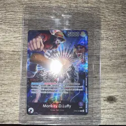 Monkey D Luffy PSA Magazine One Piece Promo Card OP05-060 English (Sealed) - Image 1