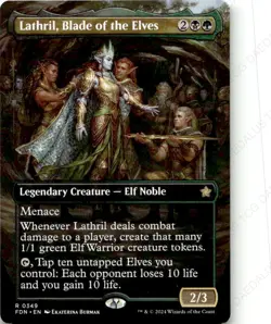 Lathril, Blade of the Elves (Borderless) FDN 349 NM - Image 1