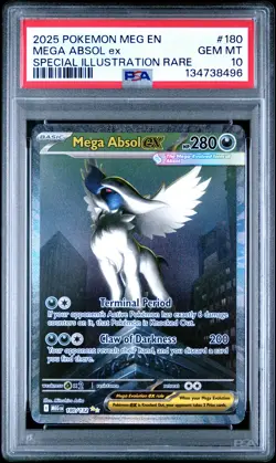 2025 POKEMON MEG EN-MEGA EVOLUTION #180 MEGA ABSOL EX PSA 10 - Image 1