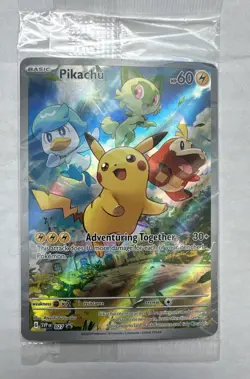 Pikachu SVP 027 - FACTORY SEALED Paldea Evolved Promo Holo Pokemon Card - Image 1