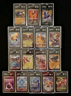 Pokemon Collection 16 SLABS , 100+SIR, SR, UR Mega VMAX EXs, plus 500+ R Holos - Image 2