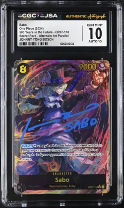 One Piece 500 Years in the Future CGC 10 Sabo OP07-118 - Johnny Yong Bosch Auto - Image 1