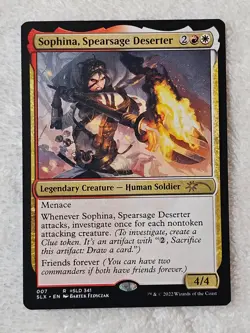 MTG Sophina, Spearsage Deserter - SLX Cards #7 2022 Magic Gathering Card Rare NM - Image 1