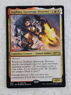 MTG Sophina, Spearsage Deserter - SLX Cards #7 2022 Magic Gathering Card Rare NM - Image 2