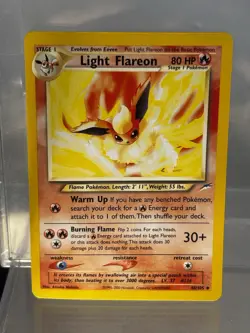 Pokemon Light Flareon Neo Destiny Uncommon Regular 80 HP Card 46/105 English - Image 1