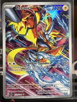 Pokemon TCG Zeraora Stellar Crown Holo Card 151/142 - Image 1