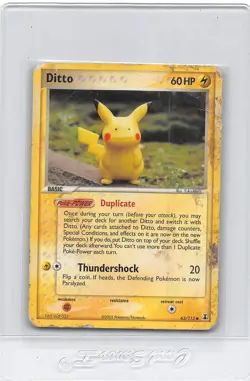 DITTO 63/113 (PIKACHU) - NON-HOLO - Delta Species - 2005 POKMEON CARD - HP/DMG - Image 1