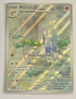 Mienshao 200/182 Illustration Rare Paradox Rift Holo Pokemon TCG & Bonus Card - Image 2