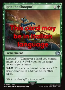 MTG 4x RIDE THE SHOOPUF EXC - CAVALCARE LO SHOOPUF 197 - FIN - MAGIC - Image 1