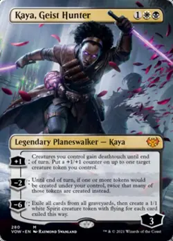 Kaya, Geist Hunter (Borderless) [Innistrad: Crimson Vow] - Image 1