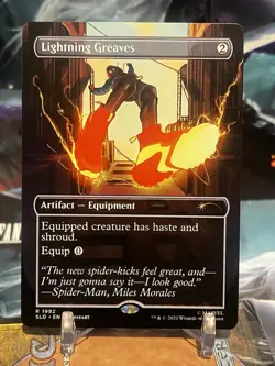 MTG | Lightning Greaves (1992) [Secret Lair Spiderman] NF - Image 1
