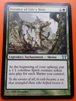 1x HONDEN OF LIFE'S WEB - Kamigawa/Masters - MTG - Magic the Gathering - Image 1