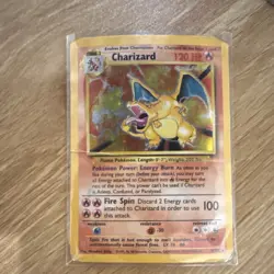Pokemon Charizard Base Set Holo Rare 004/102 120 HP English Card - Image 1