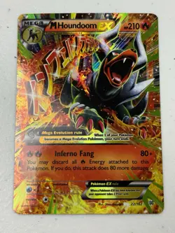 POKEMON TCG M HOUNDOOM EX 22/162 XY BREAKTHROUGH ULTRA RARE NM - Image 1